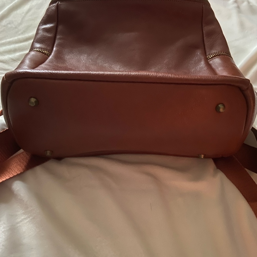 Brown Leather Backpack - Picture 2 of 11